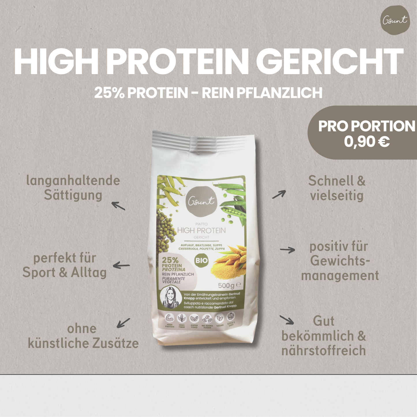 GSUNT BIO High Proteingericht mit Erbsen