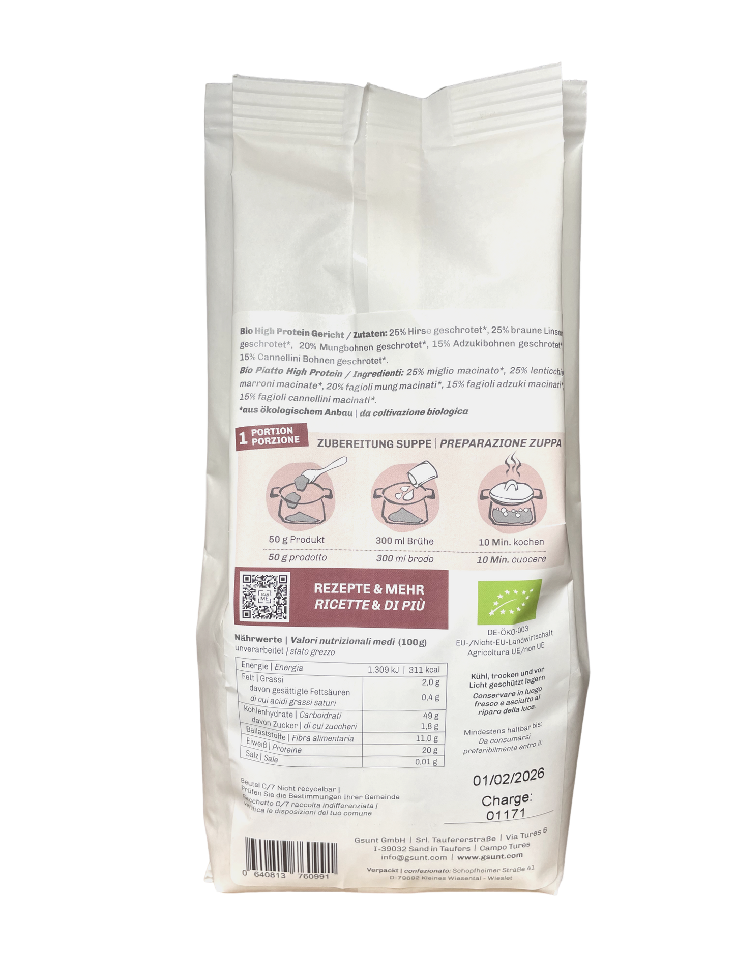 GSUNT BIO High Proteingericht mit Linsen