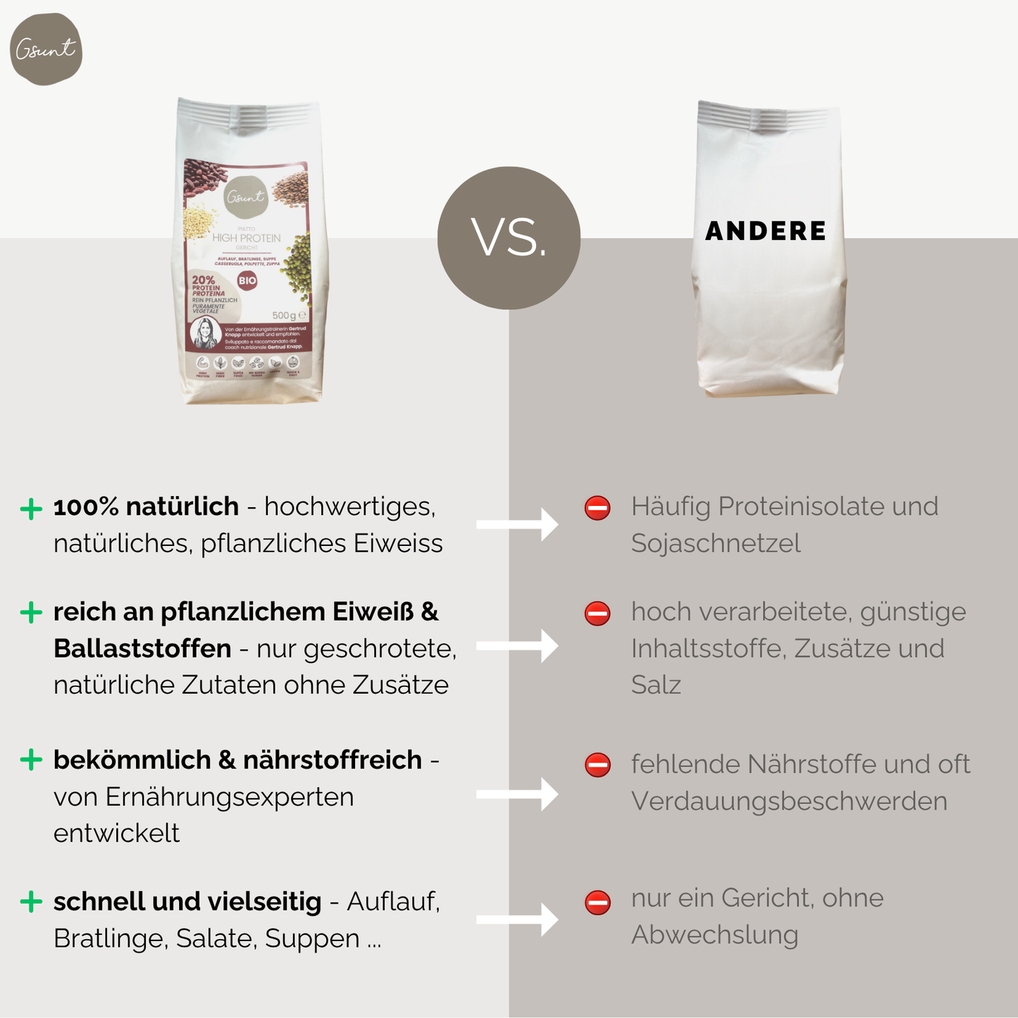 GSUNT BIO High Proteingericht mit Linsen