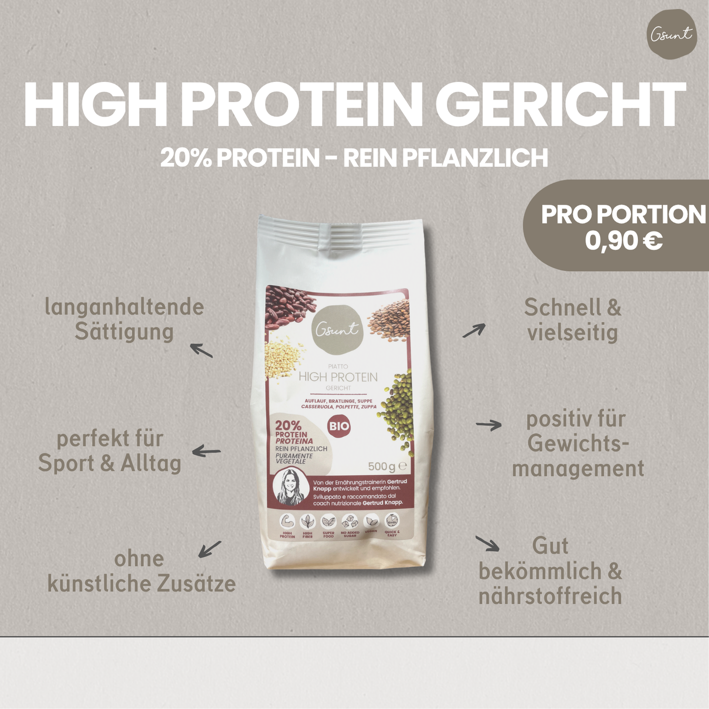 GSUNT BIO High Proteingericht mit Linsen