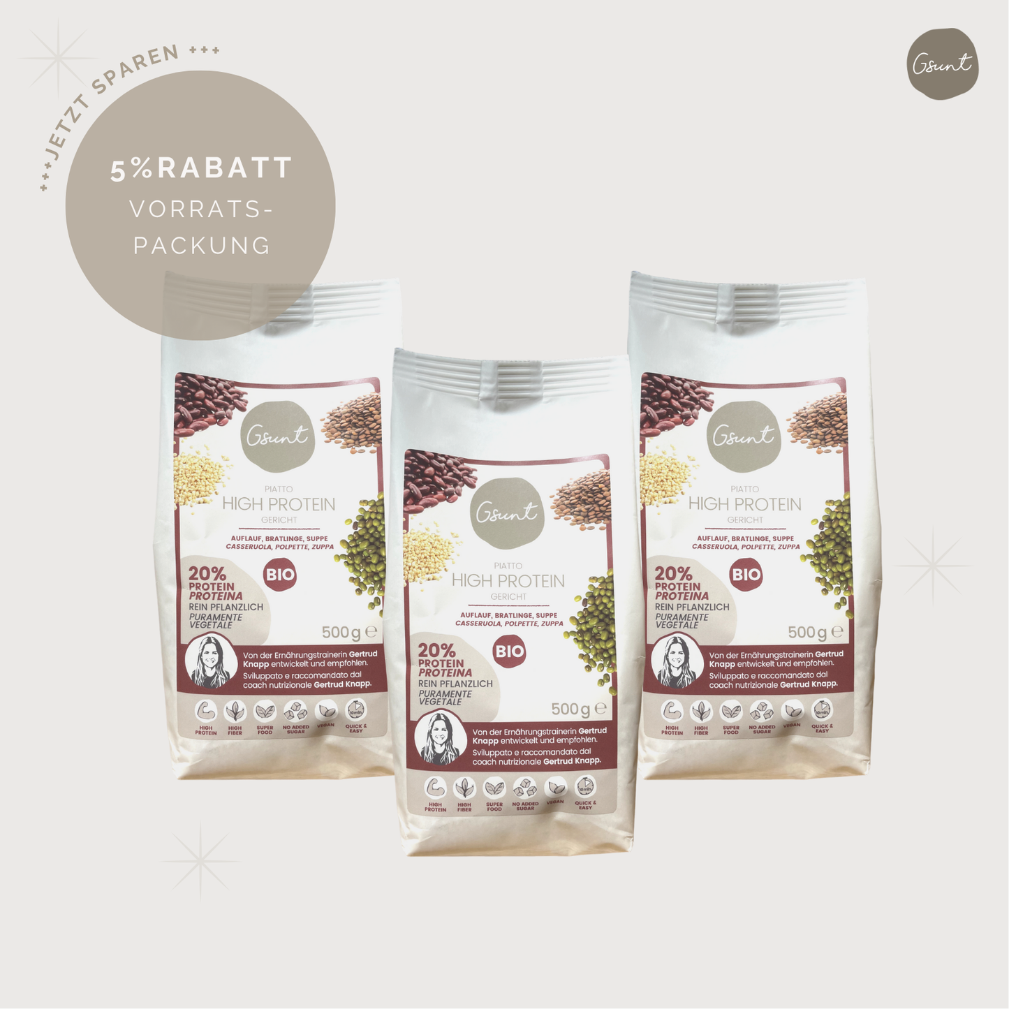 GSUNT BIO High Proteingericht mit Linsen